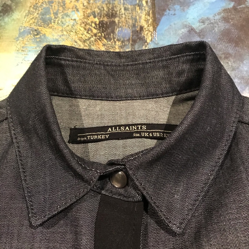 AllSaints Button up short sleeve shirt